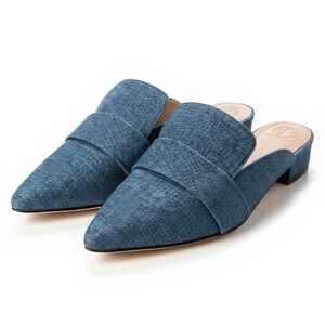 Tory Burch Denim Blue Mules